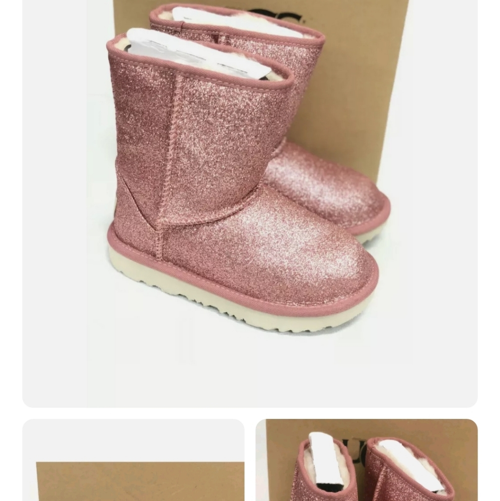 NIB Pink Glitter UGGS sz 10 little girl